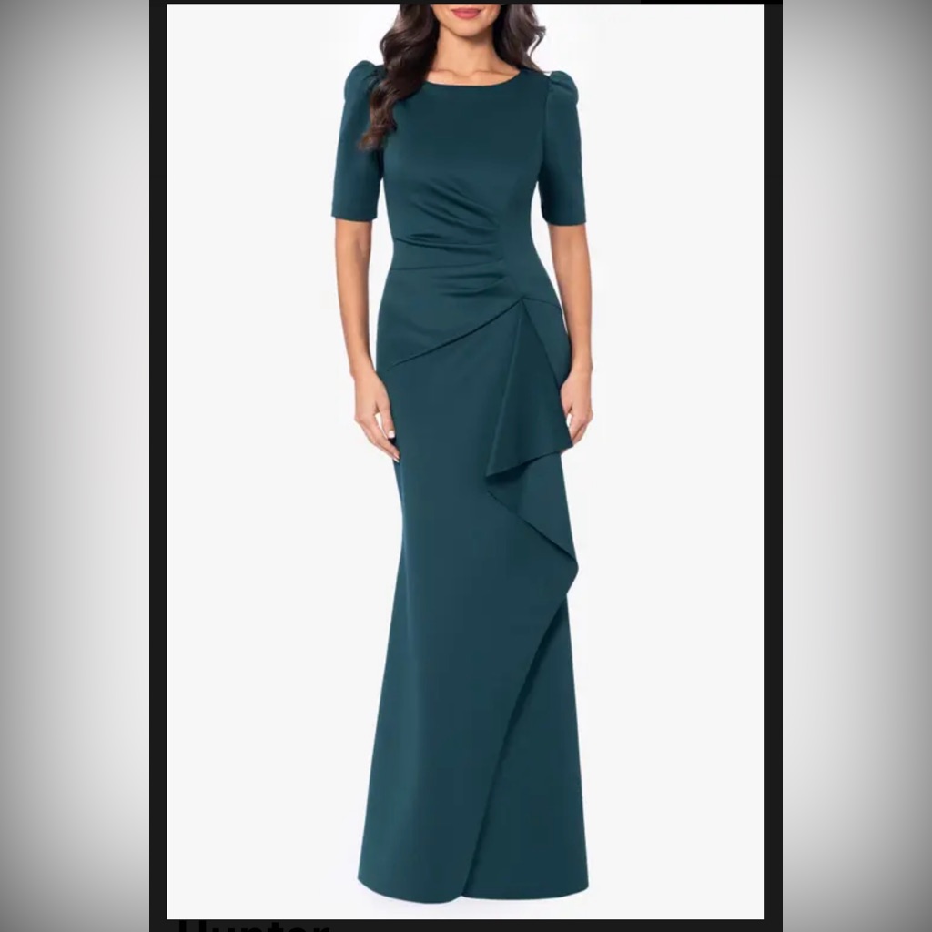 Women’s Xscape Formal Dress, Emerald Green, 14p, Euc